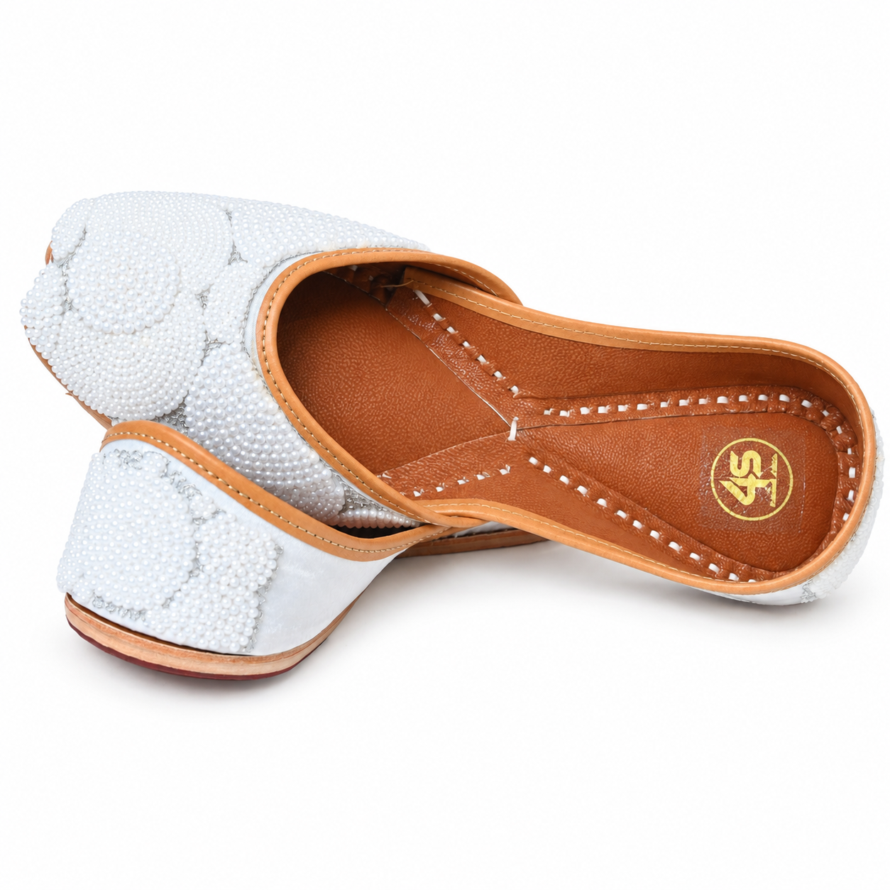 Pearl Bloom White Jutti