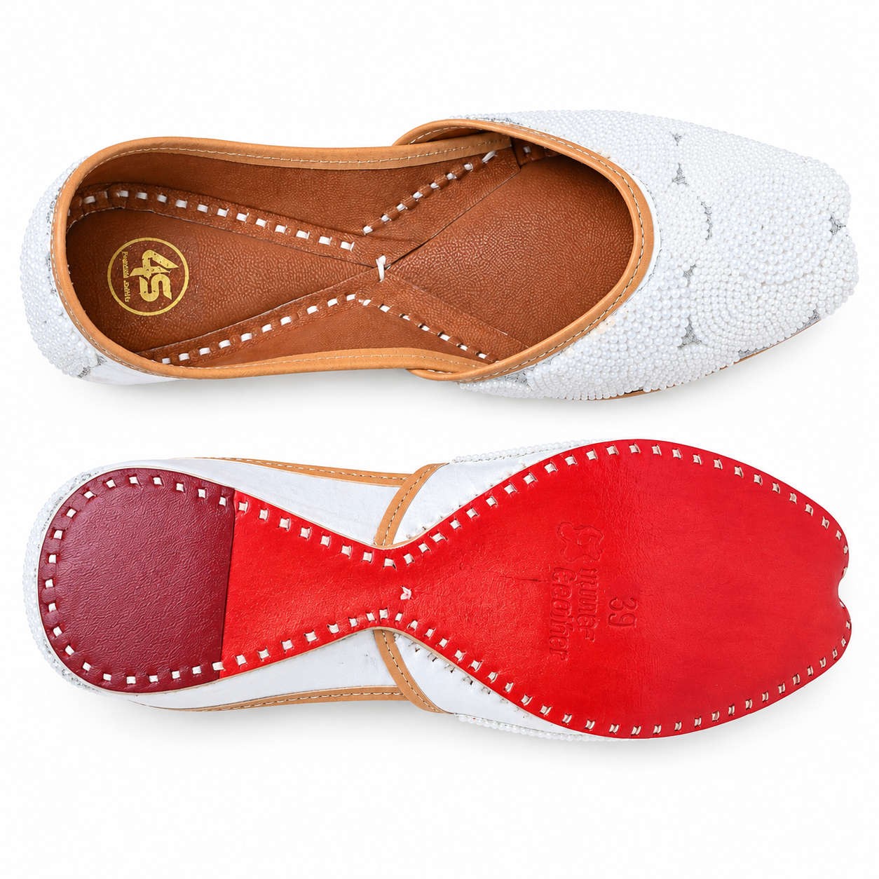 Pearl Bloom White Jutti
