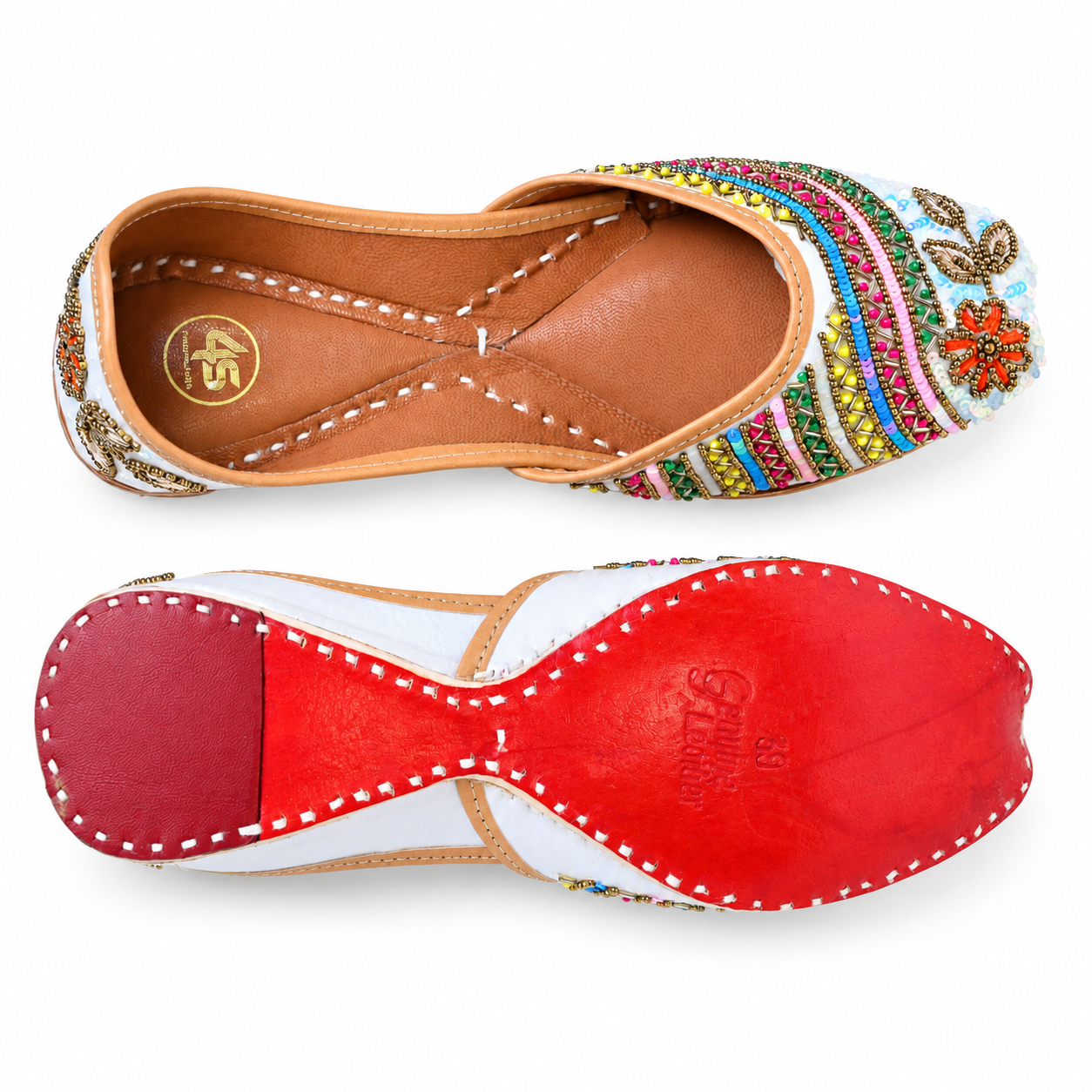 Rangrez Multicolour Handcrafted Jutti
