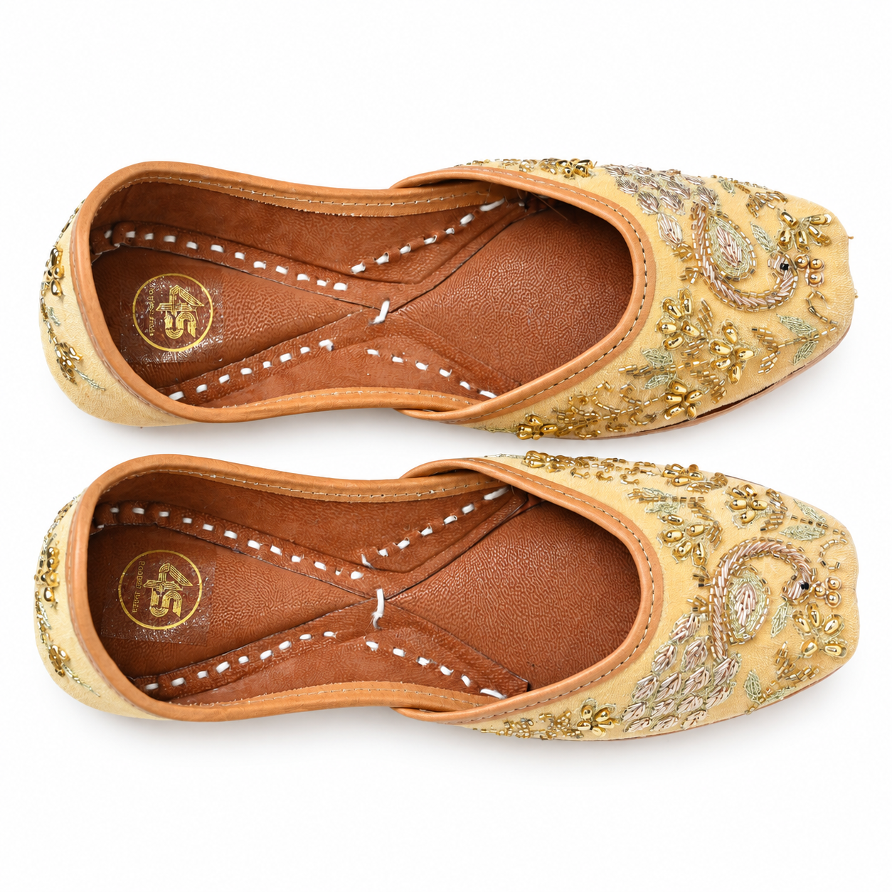 Sunehri Zari Bloom Punjabi Jutti