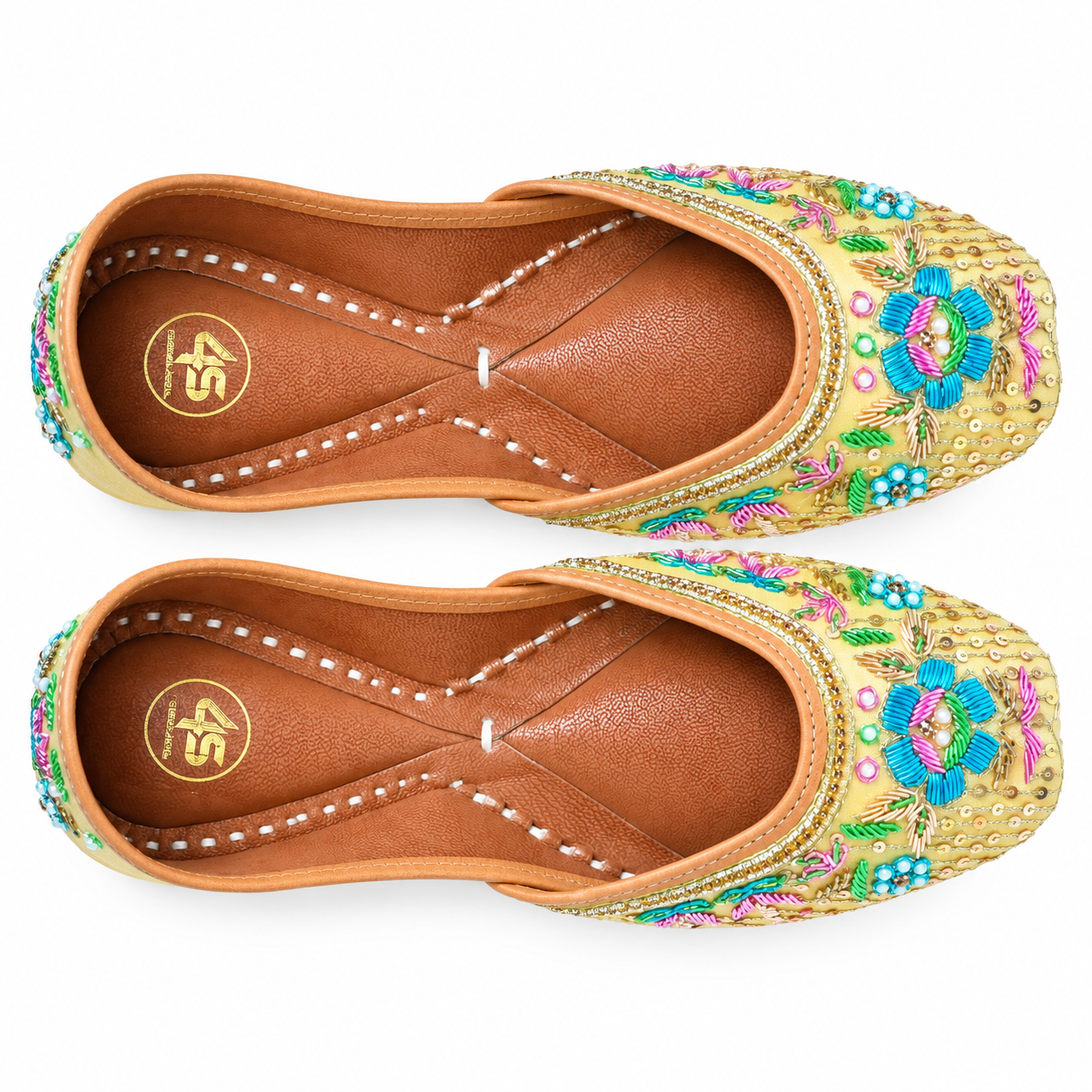 Noor Floral Handcrafted Punjabi Jutti