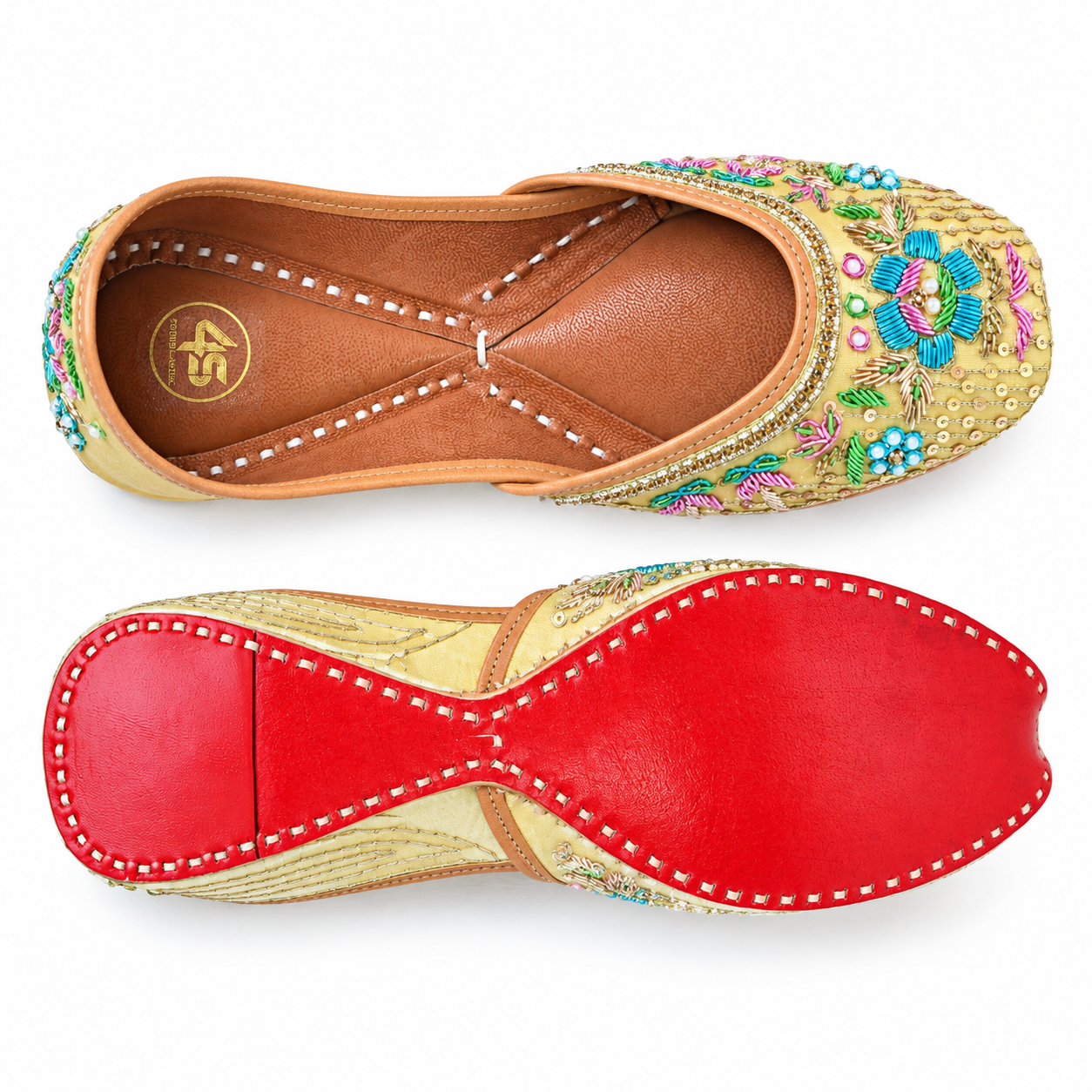 Noor Floral Handcrafted Punjabi Jutti